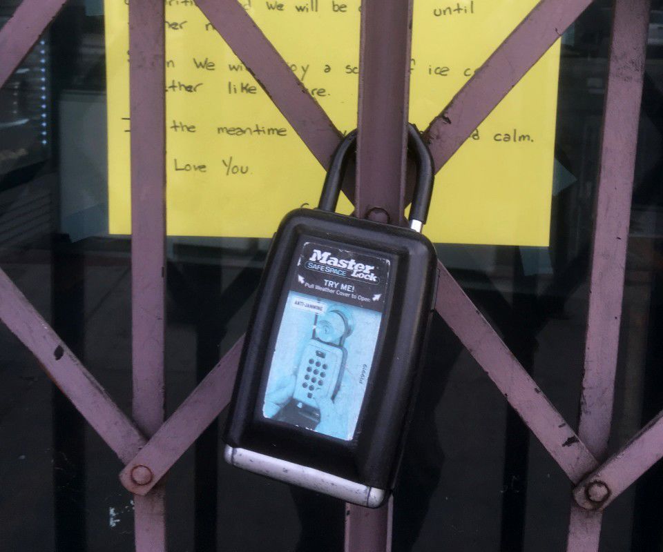 Locked storefront